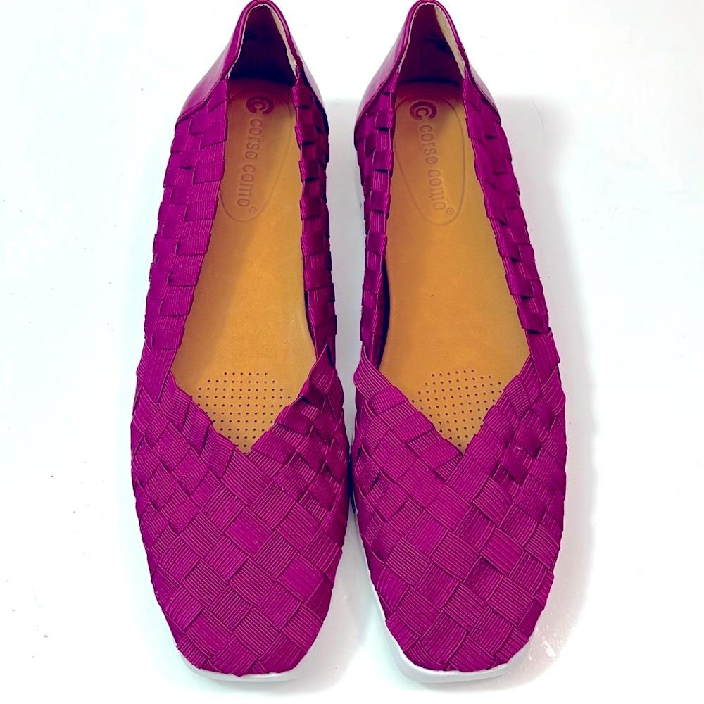 Corso Como woven shoes in fuchsia. Size 9, NWOT